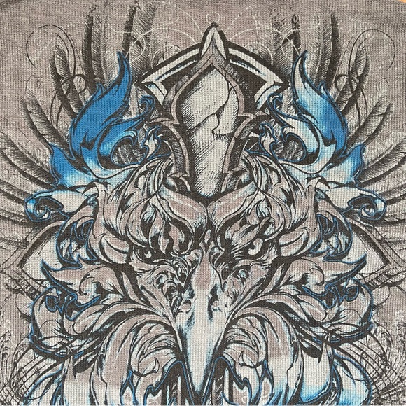 Vintage Men’s Y2K Cross & Eagle Long Sleeve Thermal Size Medium - Picture 9 of 10